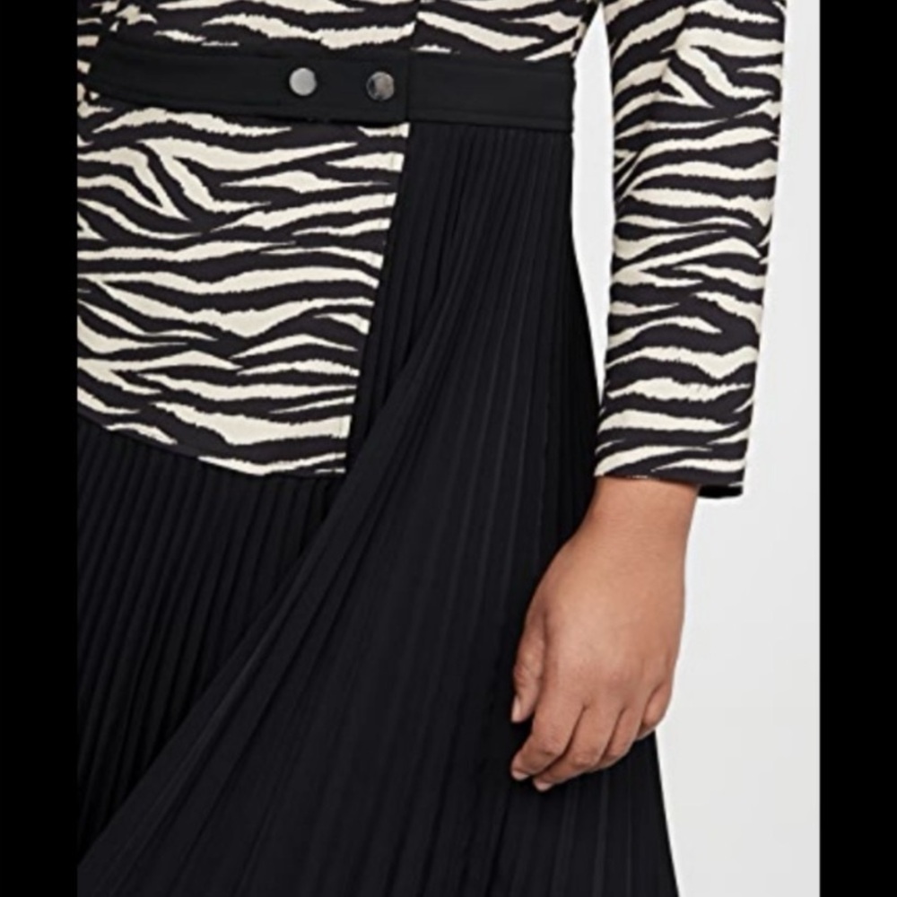 A.L.C. Zebra Print pleated Dress. S - Picture 5 of 16